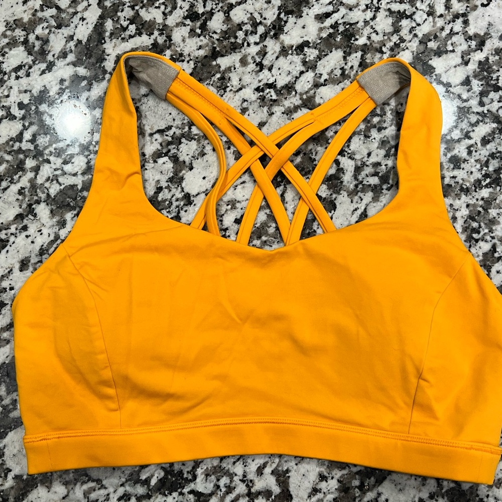 lululemon athletica free to be serene Tangerine Orange Sports Bra